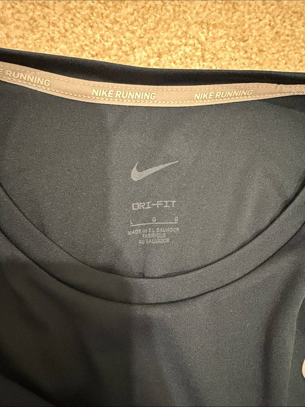 Nike Navy Tank Top with White Swoosh - Picture 3 of 3